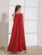 Длинное бордовое платье с бежевой вышивкой, S/M